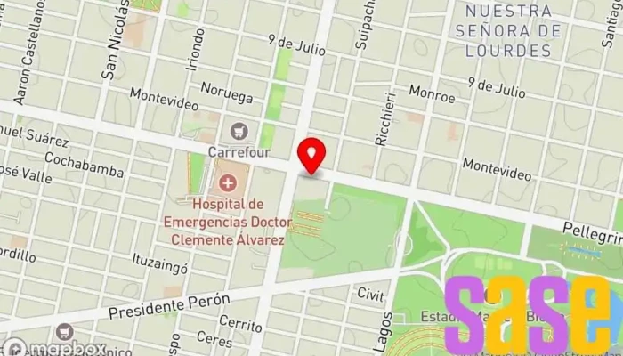 mapa de Junelec SRL Tienda de electricidad en Rosario