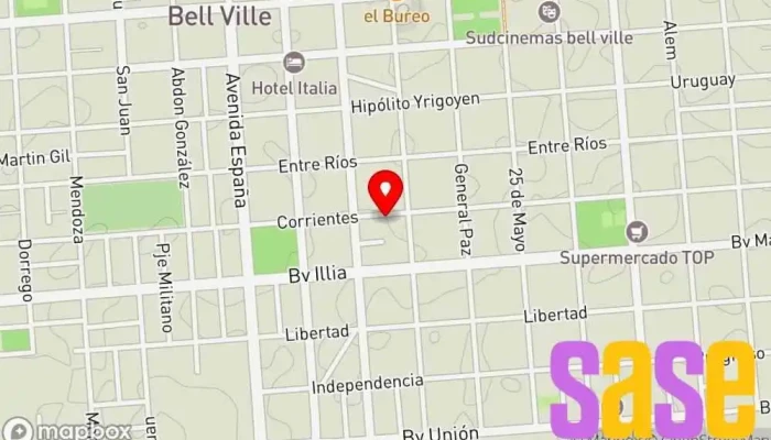 mapa de La Casa del Electricista Tienda de iluminación, Tienda de alarmas antirrobo, Tienda de motores eléctricos, Tienda de electricidad, Ascensorista, Proveedor de alarmas de incendio, Central telefónica en Bell Ville