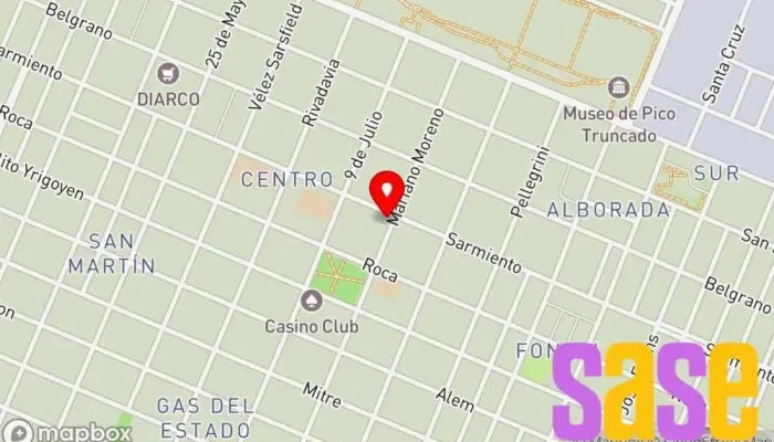 mapa de La Casa Del Instalador Ferretería en Pico Truncado