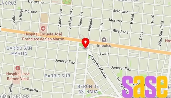mapa de La casa nueva-electricidad-iluminacion Tienda de materiales para la construcción, Tienda de iluminación en Corrientes