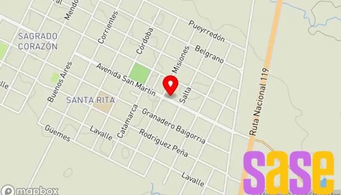 mapa de La Estacion Centro comercial en Mariano I. Loza