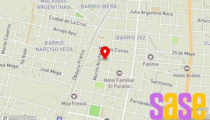 mapa de La mega Supermercado en Corrientes
