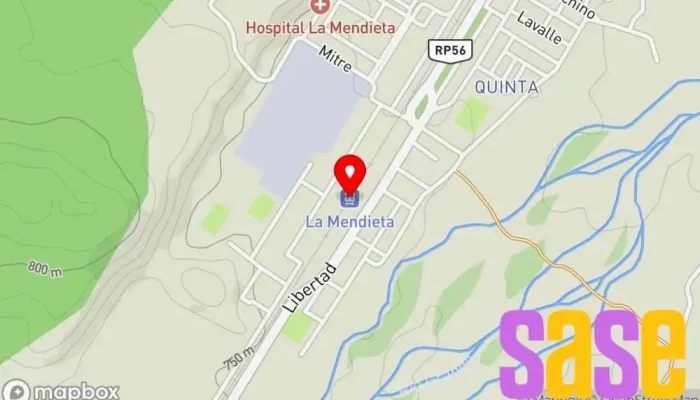 mapa de La Mendieta Estación de tren en La Mendieta