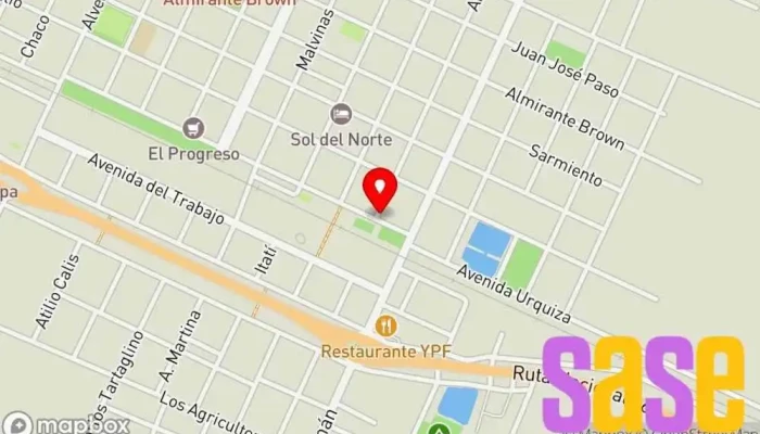 mapa de LA RED Tienda de electrónica en Pampa del Infierno