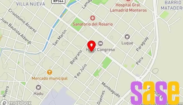 mapa de La Tempranera Emisora de radio en AEC