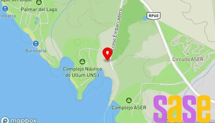 mapa de La Usina de Ullum Centro educativo en Ullúm