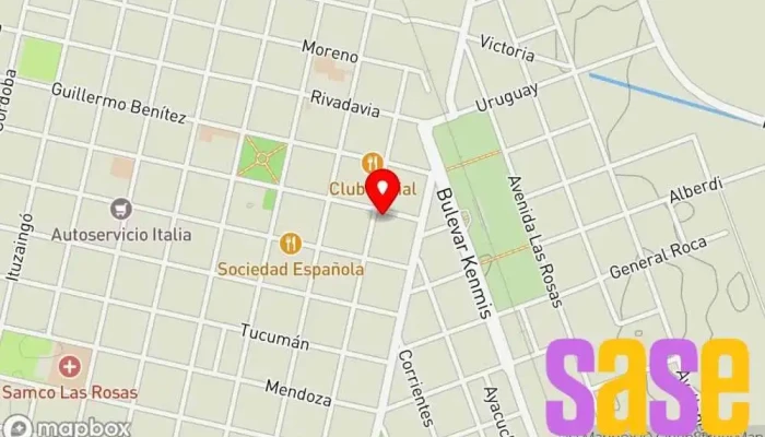 mapa de Las Rosas Cablevision SRL Empresa de instalación de televisión por cable en Las Rosas