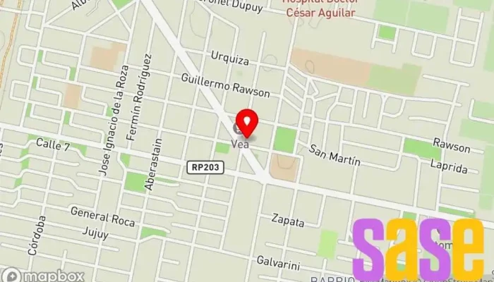 mapa de LATITUD 31 Fm 98.1 Mhz Emisora de radio en Caucete