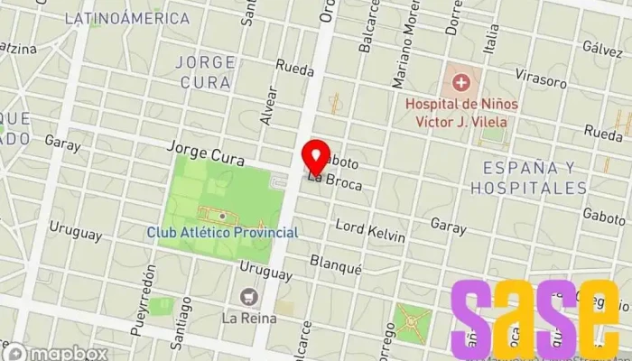 mapa de LAV Electricidad y Electrónica Automotor Servicio de reparación de sistemas eléctricos para automóviles en Rosario