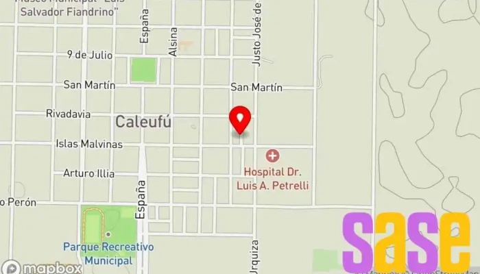 mapa de Lo de Lulu electricidad Comercio en Caleufú