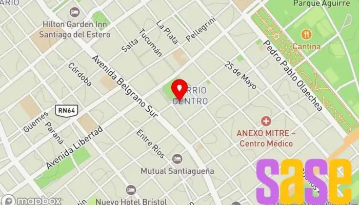 mapa de LRK 371 - Estudios Emisora de radio en Santiago del Estero