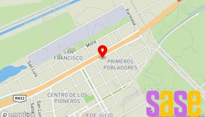 mapa de Lubricentro venta de lubricantes y baterías Taller mecánico en Senillosa