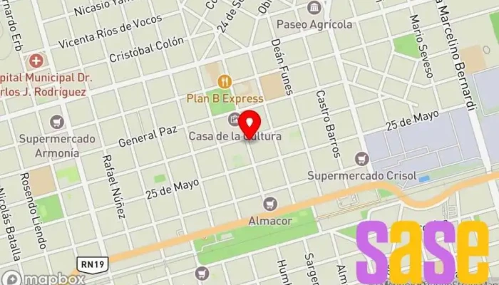 mapa de Maldini Electricidad Servicio de comercio electrónico en Arroyito