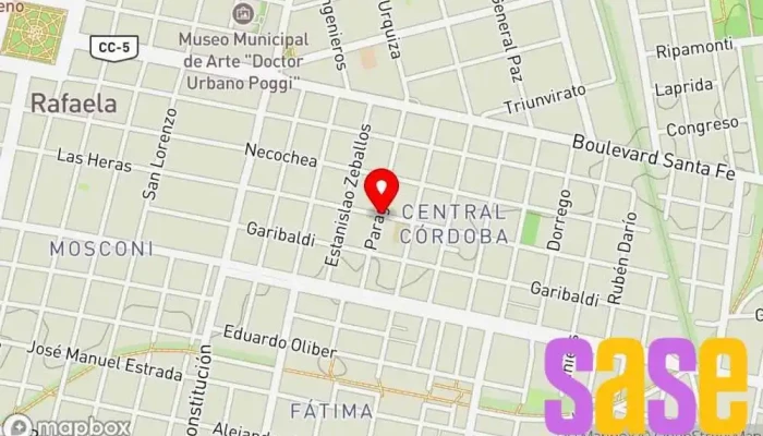 mapa de Martini Sa Distribuidor Autopartes Electricas Tienda de piezas de automóvil en Rafaela