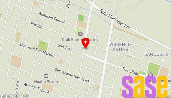 mapa de Materiales Eléctricos Tienda de electricidad, Tienda de iluminación en San José de jachal