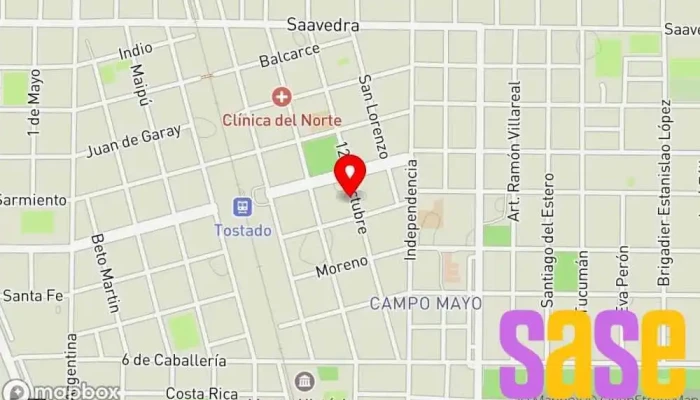 mapa de Megatone Tienda de electrónica en Tostado