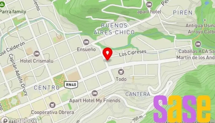 mapa de MG Electronica  en San Martín de los Andes