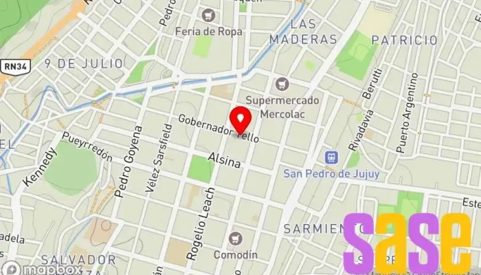 mapa de Mundo Eléctrico Tienda de electricidad en San Pedro de Jujuy