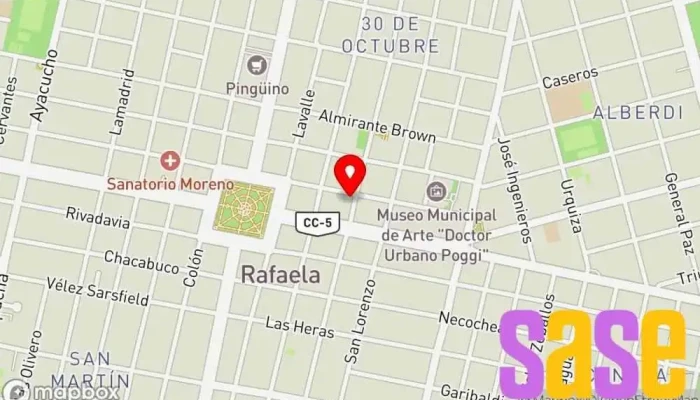 mapa de Mundo Electronico Tienda de electrónica en Rafaela