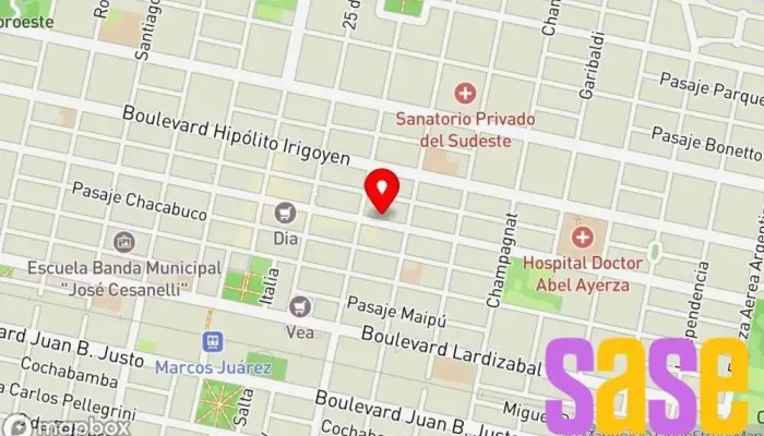 mapa de Mundo Tecno Tienda de electrónica, Tienda de accesorios para móviles, Tienda de móviles, Tienda de informática, Tienda de reparación de teléfonos móviles en Marcos Juárez