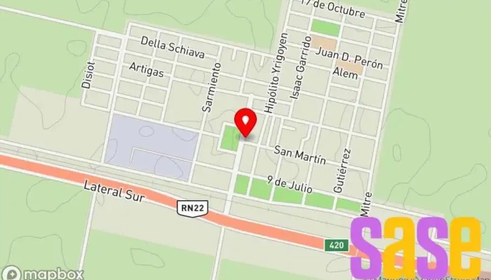 mapa de Municipalidad de Gral E. Godoy Diputación en Gral. Enrique Godoy