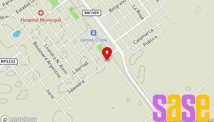 mapa de Municipalidad de James Craik Diputación en James Craik