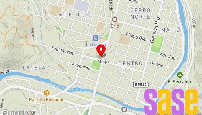mapa de Municipalidad de La Calera Diputación, Ayuntamiento en La Calera