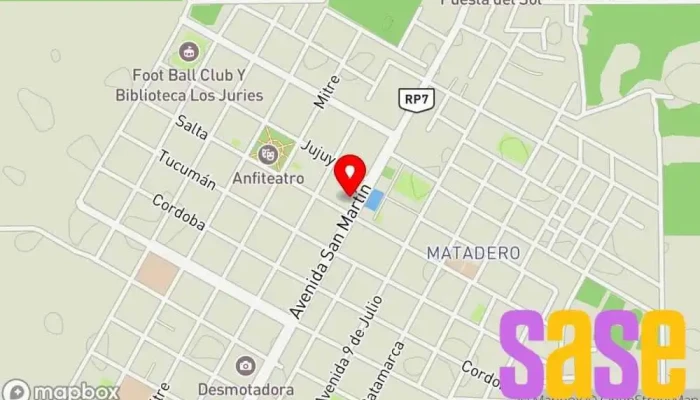 mapa de Municipalidad de Los Juries Diputación en Los Juries