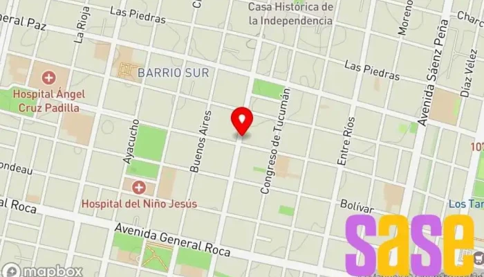 mapa de Municipalidad de San Miguel de Tucumán Oficina de gobierno local en San Miguel de Tucumán