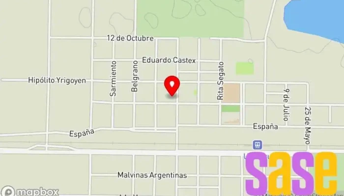 mapa de Municipalidad de Uriburu Oficina de gobierno local en Uriburu