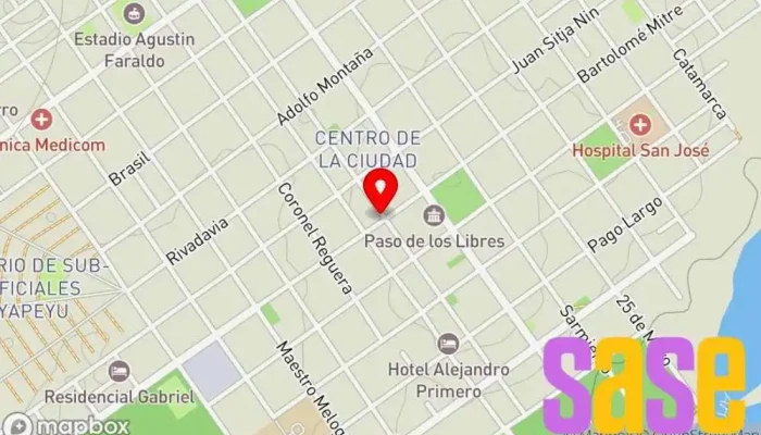 mapa de Musimundo Tienda de electrodomésticos, Tienda de accesorios para automóviles, Tienda de accesorios para móviles, Tienda de móviles, Tienda de accesorios informáticos, Centro de exposición de artículos para el hogar, Tienda de DVD, Tienda de artículos para el hogar, en Paso de los Libres