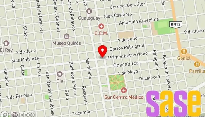 mapa de Musimundo Tienda de electrónica en Gualeguay