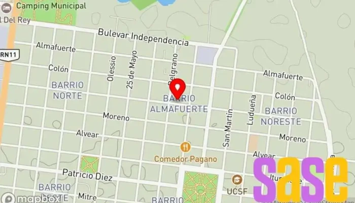 mapa de NE Electrónica Tienda de componentes electrónicos en Reconquista