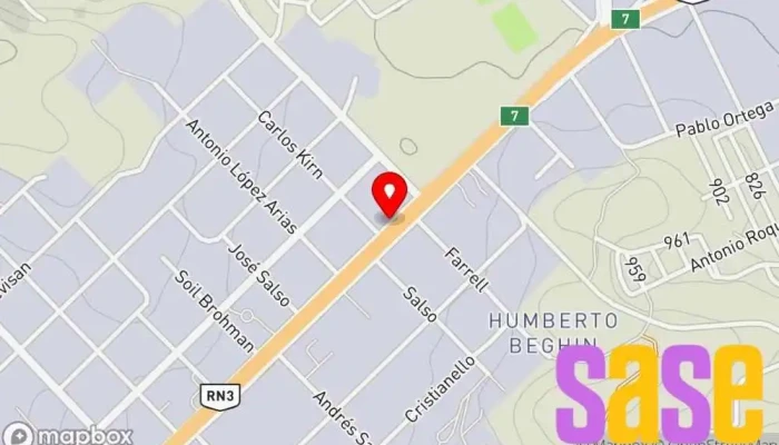mapa de NUEVO SUR SA Tienda de electricidad, Tienda de iluminación en Comodoro Rivadavia