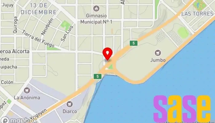 mapa de Nuevo Sur Sa Tienda de electricidad, Tienda de iluminación en Comodoro Rivadavia