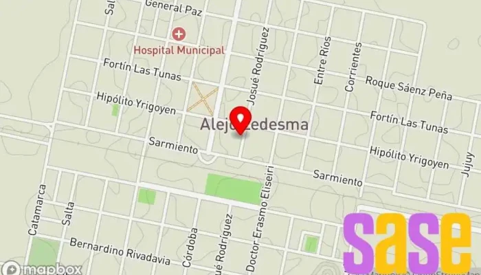 mapa de Oficina Comercial de EPEC Compañía eléctrica en Alejo Ledesma
