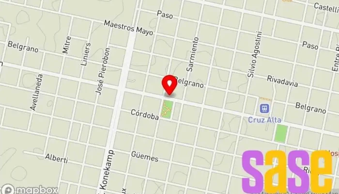 mapa de Oficina Comercial de Epec Compañía eléctrica en Cruz Alta