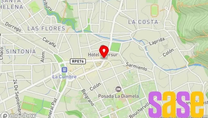 mapa de Oficina Comercial de EPEC Compañía eléctrica en La Cumbre