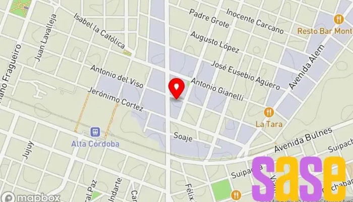 mapa de OHMIO S.R.L. Resistencias Eléctricas Tienda de electricidad, Tienda de componentes electrónicos en Córdoba