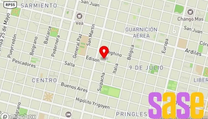 mapa de Open 104 Fm Emisora de radio en Villa Mercedes