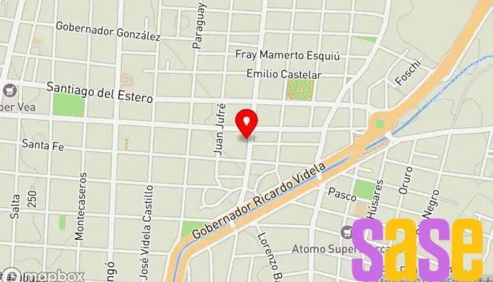 mapa de OSAMEC - Bosch Diesel Service - Bosch Car Service Taller mecánico, Servicio de reparación de aire acondicionado, Tienda de repuestos para automóviles, Taller de automóviles, Electricista en Mendoza