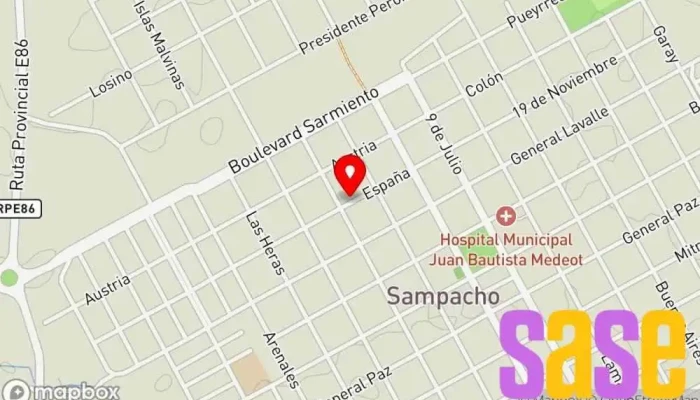 mapa de Ossana Hogar Tienda de electrónica en Sampacho