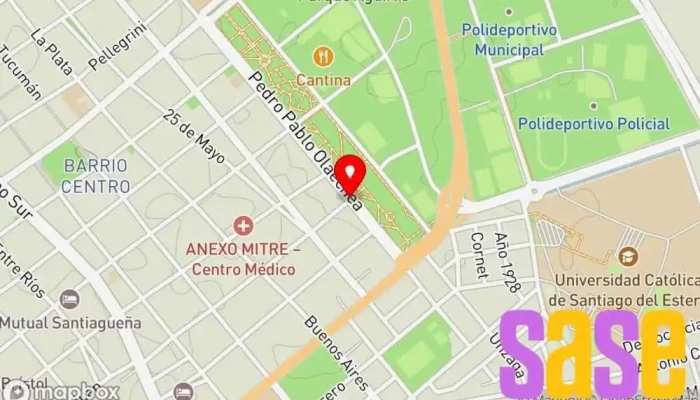 mapa de Parque Aguirre Parque, Atracción turística en Santiago del Estero