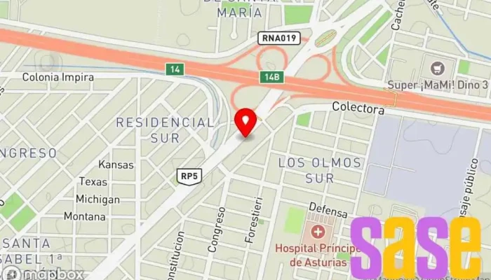 mapa de Partelec Electricidad SRL Tienda de electricidad en Córdoba