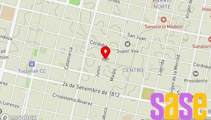 mapa de POLOS ELECTRICIDAD E ILUMINACIÓN Tienda de iluminación en San Miguel de Tucumán