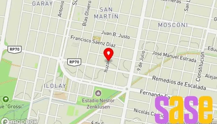 mapa de Porta Jorge Electromecanica Taller de automóviles en Rafaela