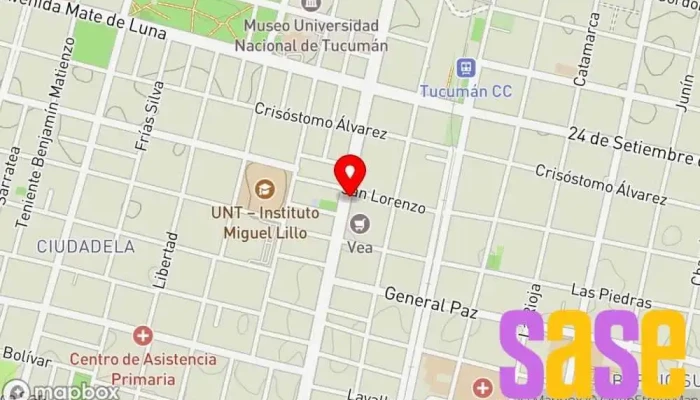 mapa de Positrón Materiales Eléctricos Tienda de electricidad, Tienda de iluminación en San Miguel de Tucumán