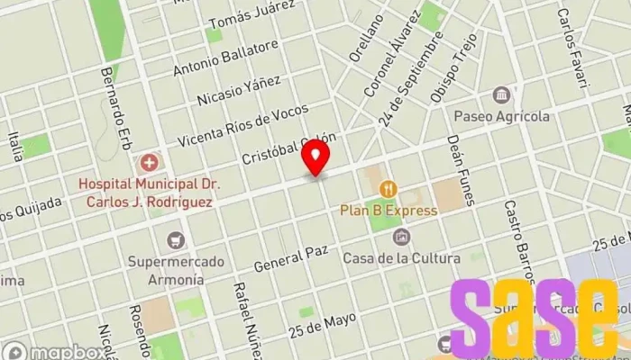 mapa de Pymet Tienda de iluminación en Arroyito