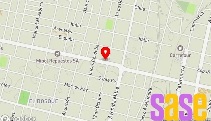 mapa de Radio Armador Tienda de instrumentos musicales, Tienda de material para DJ, Tienda de cajas musicales en San Miguel de Tucumán