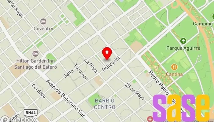 mapa de Radio Centro Emisora de radio en Santiago del Estero